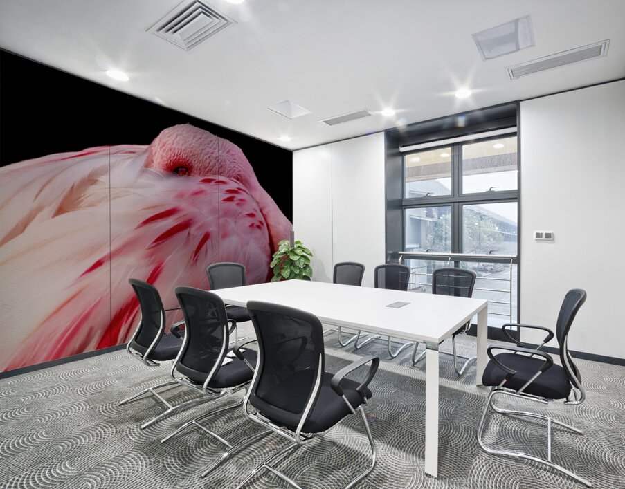 0212 Flamingo Wall Printing