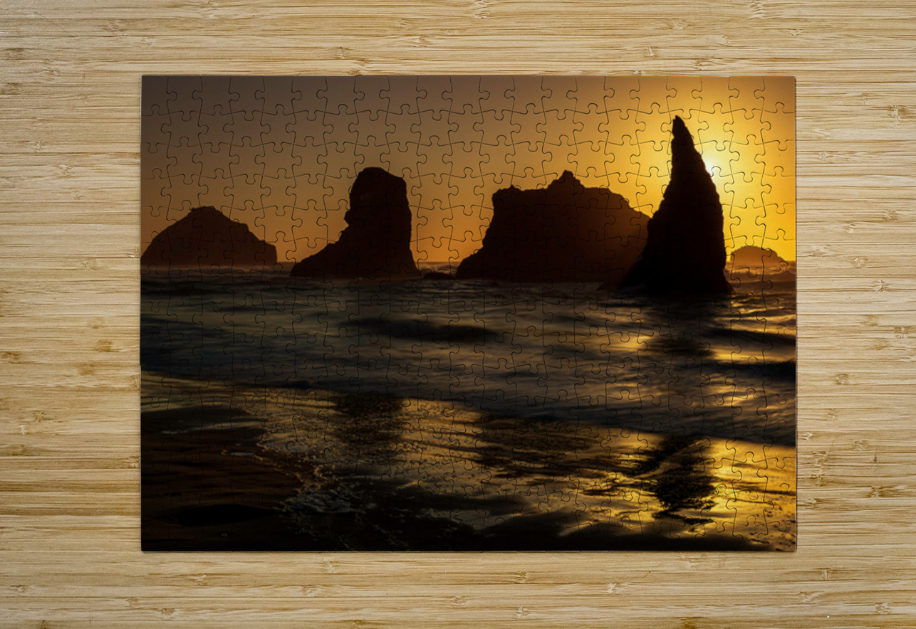 3950 Bandon Beach Searching Lens Photography Puzzle printing
